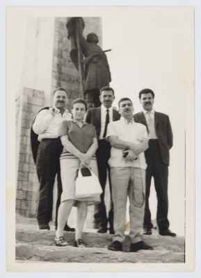 Tawfiq Zayyad with a Delegation 