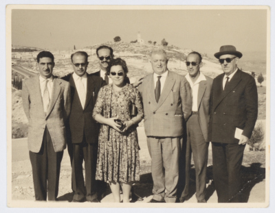 Tawfiq Zayyad Accompanied by a Delegation Visting Palestine, 1960