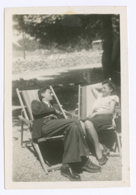 Emile Habibi with his wife Nada