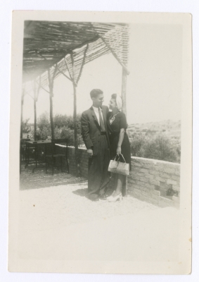 Emile Habibi with his wife Nada