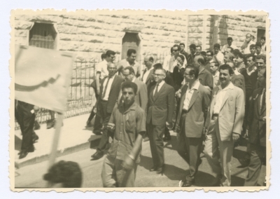 A Photo of Emile Habibi in a protest