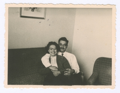 Emile Habibi with his wife in Moscow