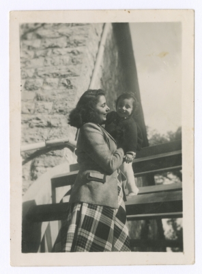 Matilda Gibran holding her niece Juhaina Habibi