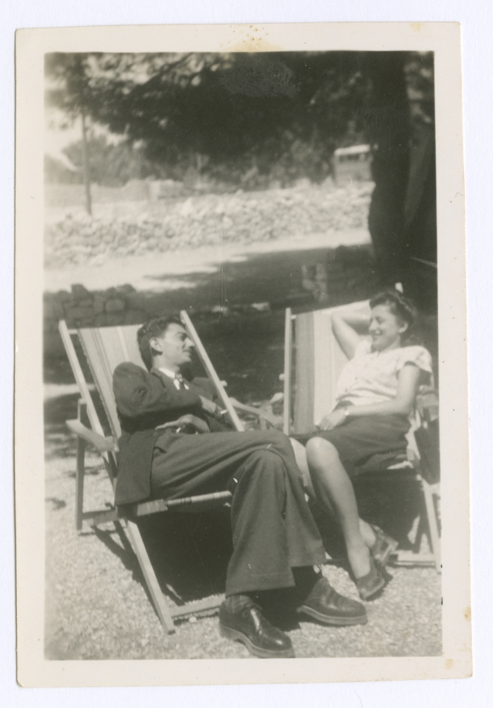 Emile Habibi with his wife Nada