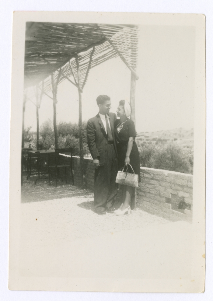 Emile Habibi with his wife Nada