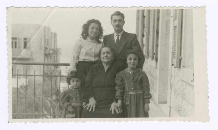 A Photograph of Emile Habiby's Family with His Mother