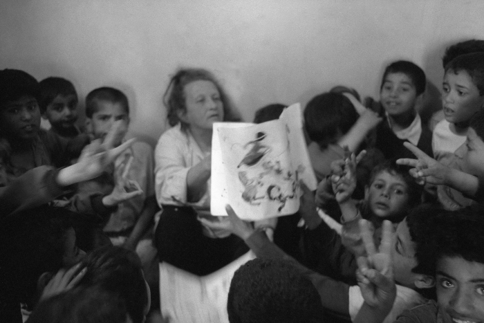 Children in Jenin Palestinian Camp Engaging in Cultural Activities Held by Arna Mer-Khamis.