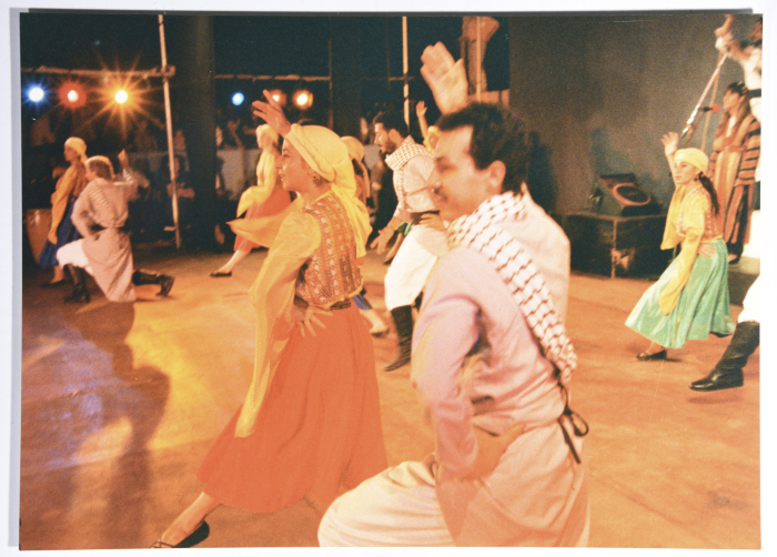 The Folk Arts Band in Birzeit presents artistic dances at the Palestine International Festival