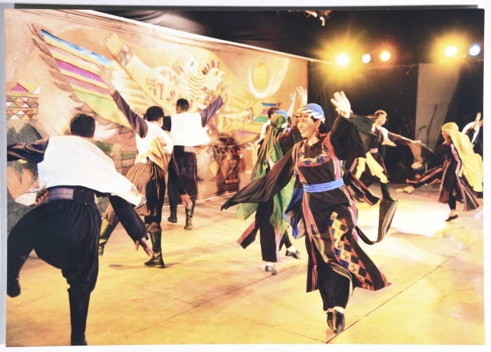 The Folk Arts Band in Ramallah's first company presents artistic dances