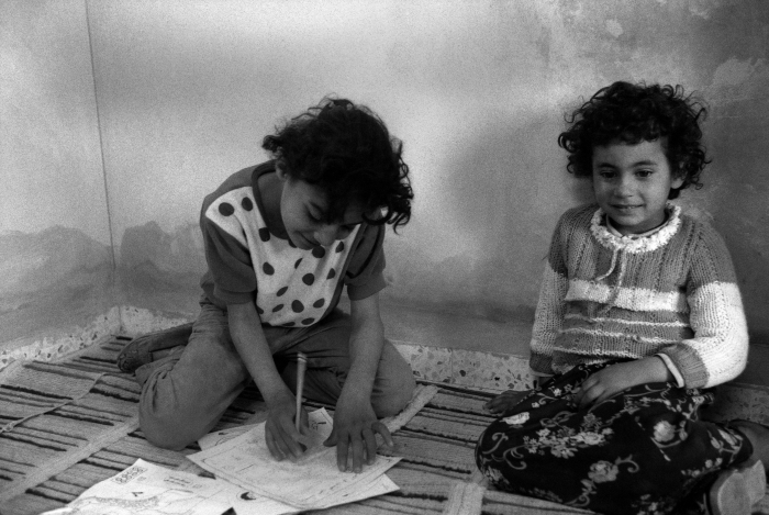 Children in Jenin Palestinian Camp Engaging in Cultural Activities Held by Arna Mer-Khamis.