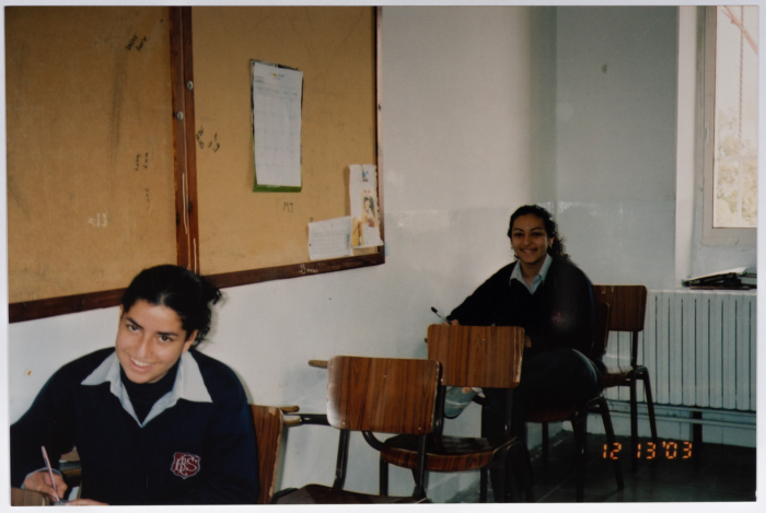 Two Ramallah Friends School Girl Students at a Classroom, 2003
