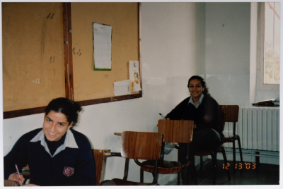 Two Ramallah Friends School Girl Students at a Classroom, 2003
