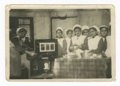 Students at a Lecture on Home Economics
