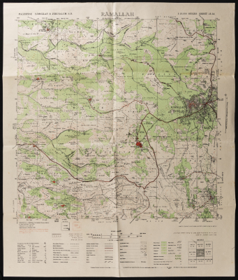 Map of Ramallah, Palestine