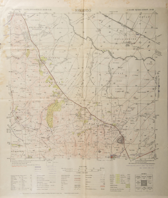 Map of Megiddo, Palestine