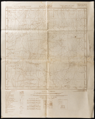 Military Map of Qennabet Broummana, Lebanon