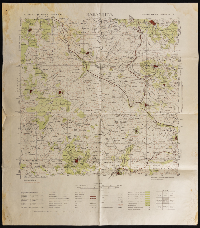 Map of Sebastia, Palestine