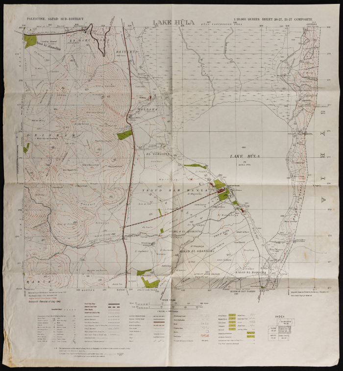 Map of al-Houleh Lake