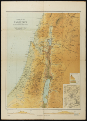 A Map of Palestine Shows History as Per the Old and the New Testament 