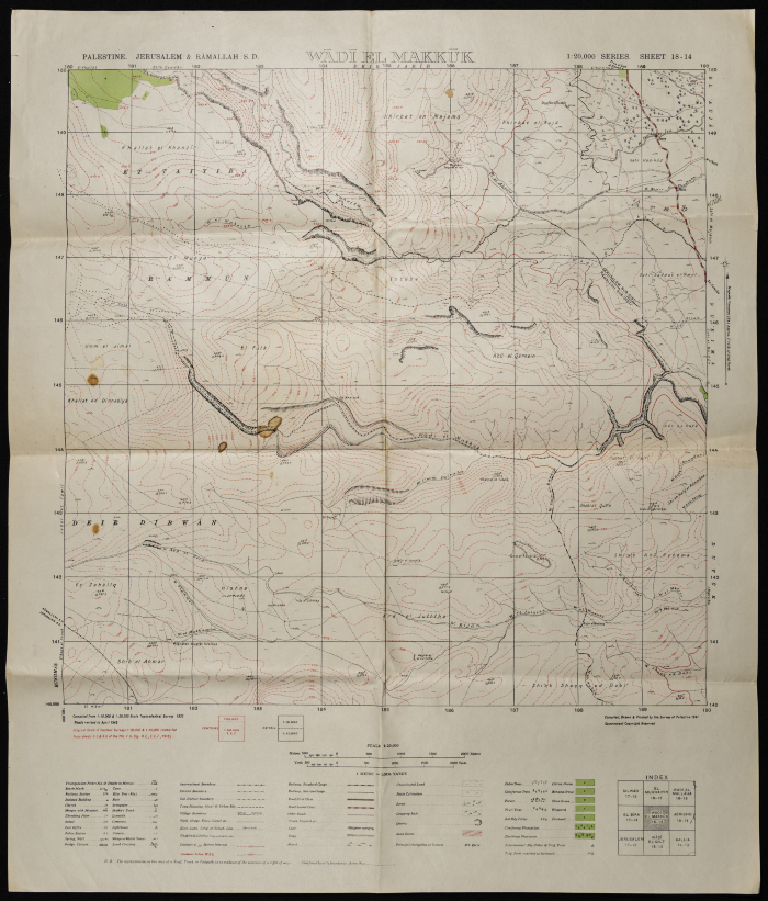 Map of Wadi Al-Makuk, near Deir Jarir and Deir Dibwan