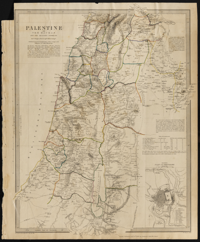 Map of Palestine, the Hauran Plain, and adjacent areas