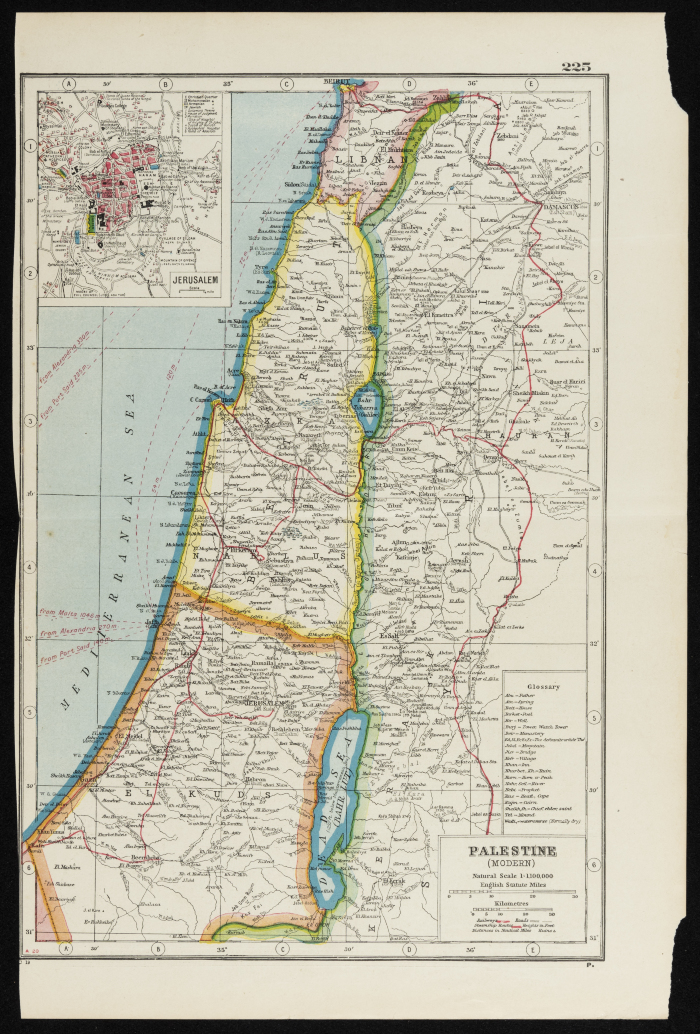 Map of Palestine post World War I