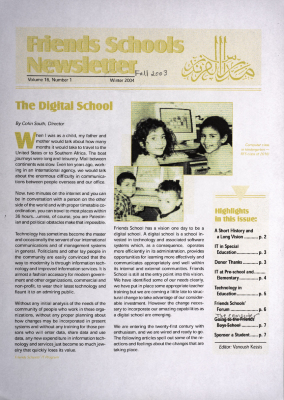 Issue 16 of the Friends Schools Newsletter in Ramallah