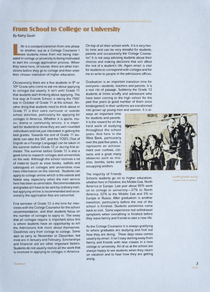 Issue 16 of the Friends' Schools Newsletter No. 2
