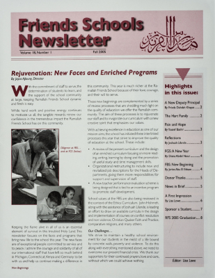 Issue 18 of the Friends Schools Newsletter in Ramallah