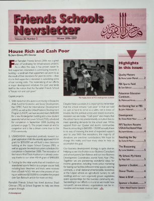 Issue 20 of the Friends Schools Newsletter in Ramallah