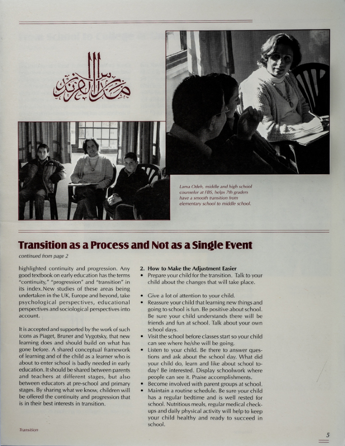 Issue 16 of the Friends Schools Newsletter in Ramallah