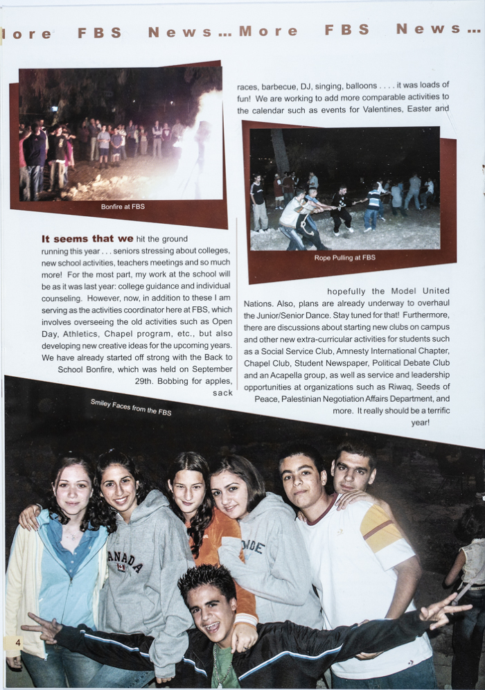 The Friends Schools Newsletter in Ramallah in 2006