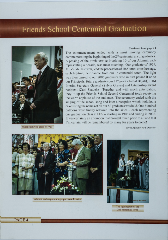 The Friends Schools Newsletter in Ramallah in 2006