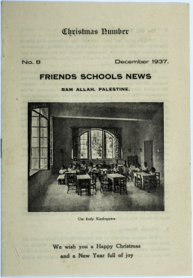 The Friends Schools Newsletter in Ramallah in 1937