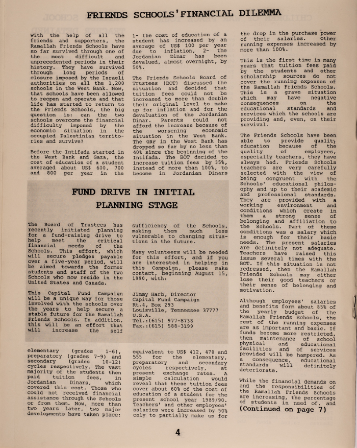 Issue 3 of the Friends Schools Newsletter in Ramallah