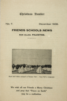 The Friends Schools Newsletter in Ramallah in 1936