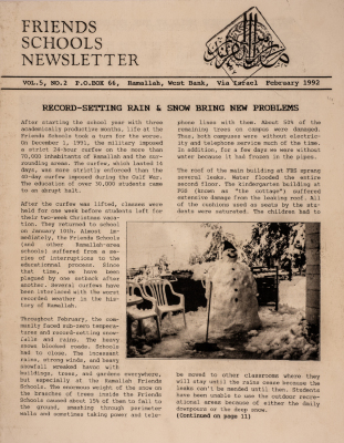 العدد 5 من نشرة أخبار مدارس الفرندز في رام الله