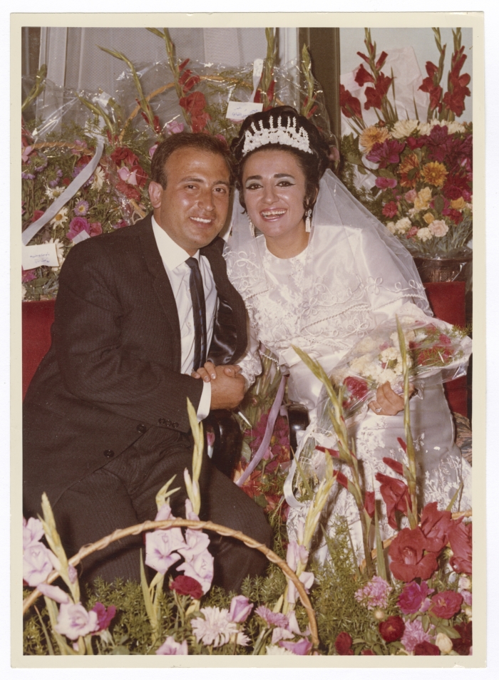 ʾbrahim al-Husseiny and Randa Nasiba during their Wedding. 