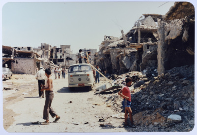 مشهد للدمار، بيروت، 1985- 1988