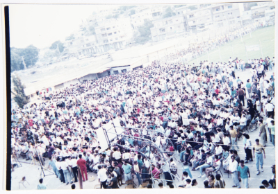 One of the volunteer camps in the city of Nazareth