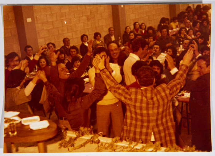 Tawfiq Ziad during the participation in a celebration in the city of Nazareth