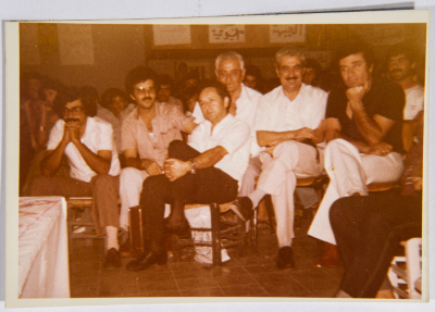 Tawfiq Ziad during a meeting of the Front of Nazareth