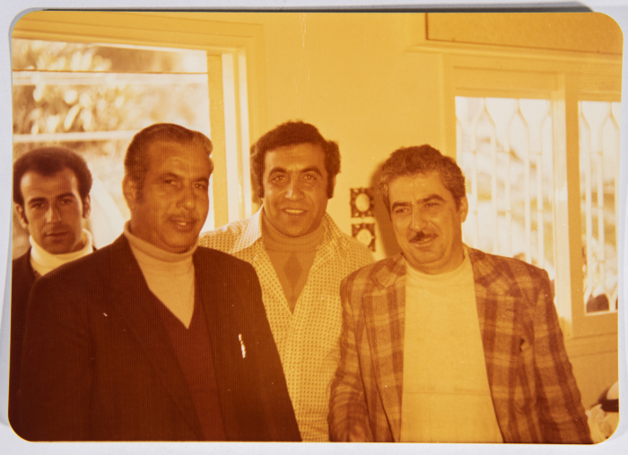 Tawfiq Ziad during the Christmas celebration in the city of Nazareth in 1975