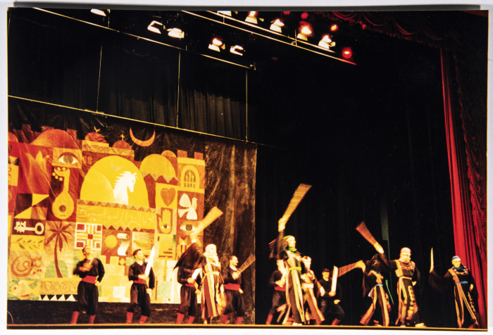 A Glimpse of el-Funoun Palestinian Popular Dance Troupe's Show in Lebanon, 2000