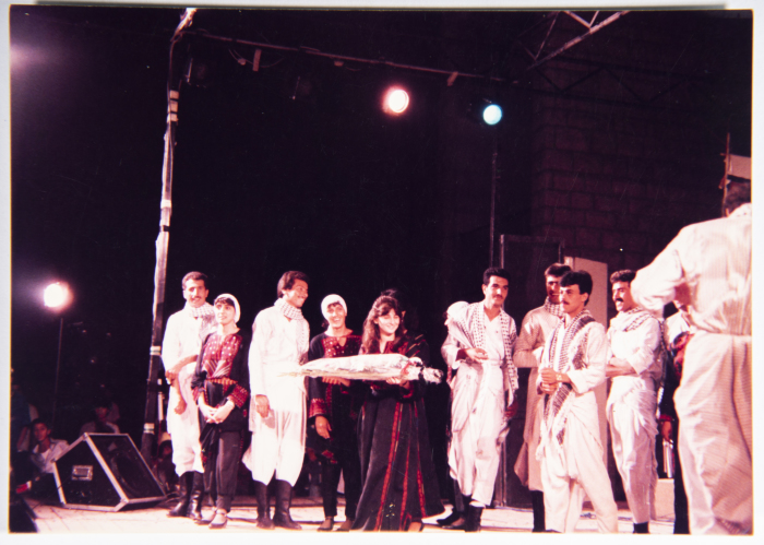 A Glimpse of el-Funoun Troupe's Appearing at the Opening Event of al-Quds Folklore Conference at Dar Al-Tifel Al-Arabi