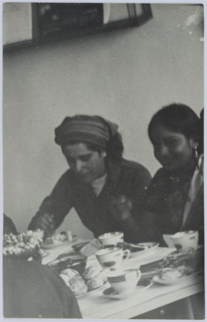 Two Girls at a Dining Table