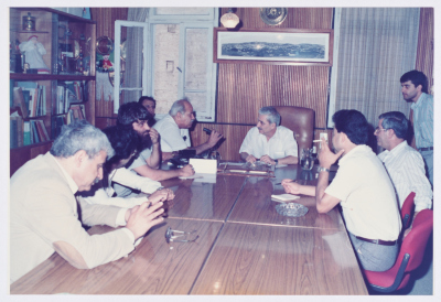 Tawfiq Zayyad during a Press Conference at Nazareth Municipality