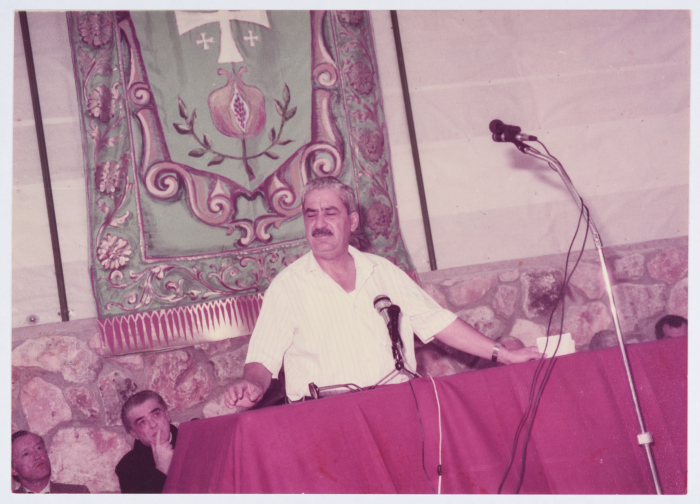 Tawfiq Zayyad at a Celebration of the 100th Anniversary of the Founding of the Holy Family Hospital (The Italian Hospital) in Nazareth