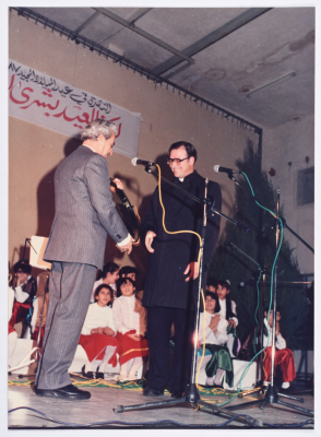 Christmas celebration in Nazareth in 1987