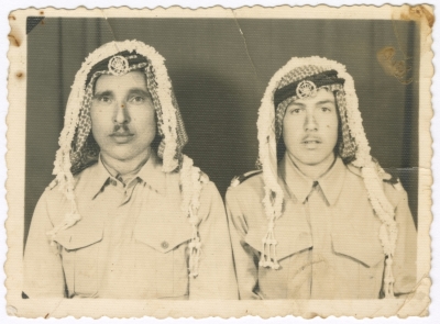 Khader Ṣaleh ʿabdel-ʿal and Mohammad ʿali ʿabdel-Jawad in a Military Uniform 